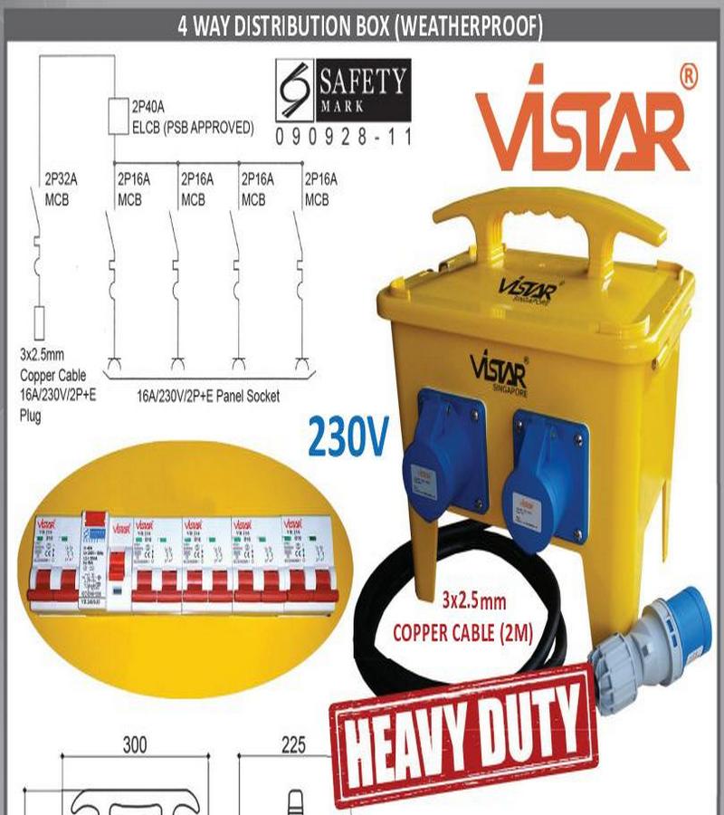 4 WAY DISTRIBUTION BOX 230V